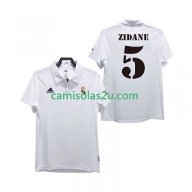 Camisolas de futebol Real Madrid ZIDANE 5 2003 Retro Equipamento Principal 2002 Manga Curta